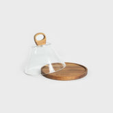 Homla Wood Colony Cake Stand Transparent 23X19 Cm